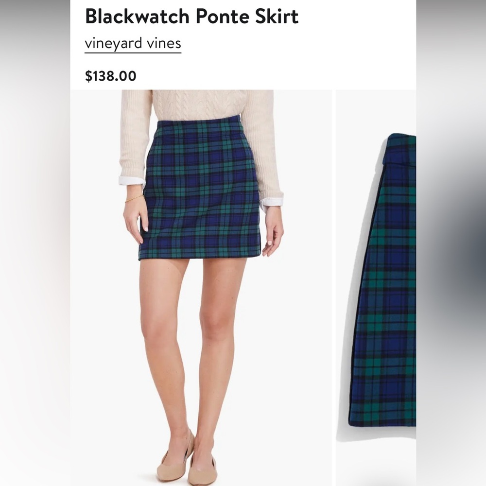 Blackwatch Ponte Skirt